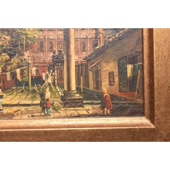 Włoska Architektura - Wenecja - Obraz Olejny - Piękna Rama