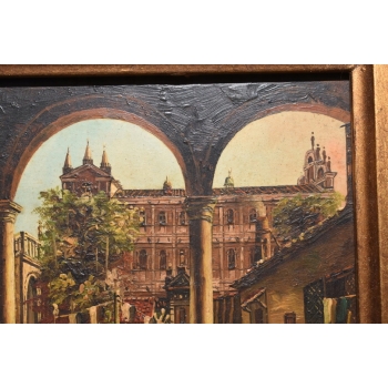 Włoska Architektura - Wenecja - Obraz Olejny - Piękna Rama