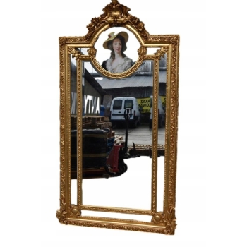 Złote Lustro - 210 x 107 cm + Obraz Arystokratka