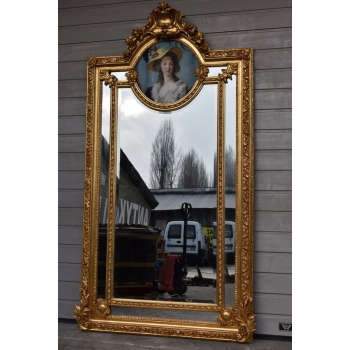 Złote Lustro - 210 x 107 cm + Obraz Arystokratka