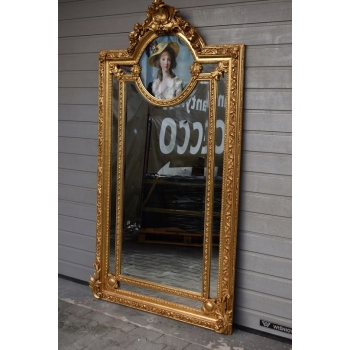 Złote Lustro - 210 x 107 cm + Obraz Arystokratka