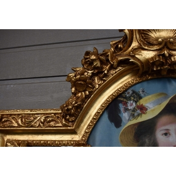 Złote Lustro - 210 x 107 cm + Obraz Arystokratka