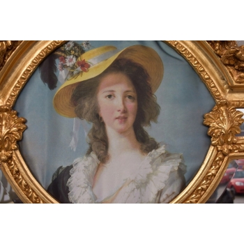 Złote Lustro - 210 x 107 cm + Obraz Arystokratka