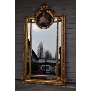 Złote Lustro - 210 x 107 cm + Obraz Arystokratka