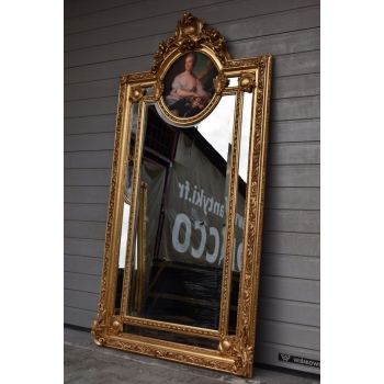 Złote Lustro - 210 x 107 cm + Obraz Arystokratka