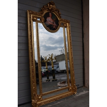 Złote Lustro - 210 x 107 cm + Obraz Arystokratka