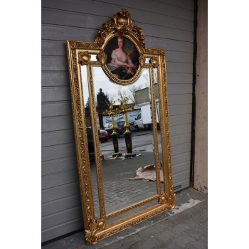Złote Lustro - 210 x 107 cm + Obraz Arystokratka