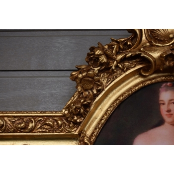 Złote Lustro - 210 x 107 cm + Obraz Arystokratka