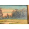 AS PROCAJŁOWICZ - Pejzaż Polski - Dom nad Rzeką w Lesie Stary Obraz Olejny