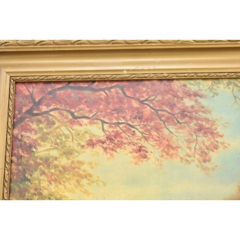 JÓZEF RAPACKI - Pejzaż Polski - SARENKI - Stary Obraz Olejny