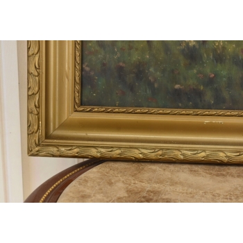 JÓZEF RAPACKI - Pejzaż Polski - SARENKI - Stary Obraz Olejny