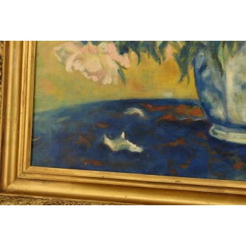 ZOFIA ALBINOWSKA - KWIATY - Stary Obraz Olejny