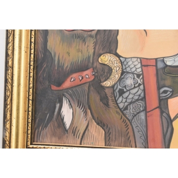 Józef Mehoffer - BARDZO STARY OLEJ - WITRAŻ - POLSKIE MALARSTWO