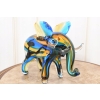 Szkło Murano Style - Kolorowy Słoń na Szczęście z Trąbą do Góry - Figura