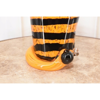 Szkło Murano Style - Kot Tygrys Pantera w Centki - Nowoczesna Figura Rzeźba