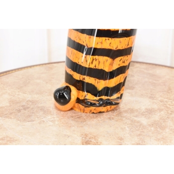 Szkło Murano Style - Kot Tygrys Pantera w Centki - Nowoczesna Figura Rzeźba