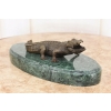 Groźny Krokodyl Aligator - Figura z Brązu - w Stylu MILO