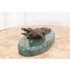 Groźny Krokodyl Aligator - Figura z Brązu - w Stylu MILO