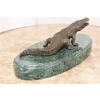 Groźny Krokodyl Aligator - Figura z Brązu - w Stylu MILO