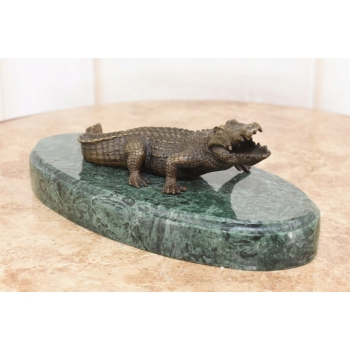 Groźny Krokodyl Aligator - Figura z Brązu - w Stylu MILO
