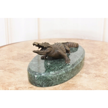 Groźny Krokodyl Aligator - Figura z Brązu - w Stylu MILO