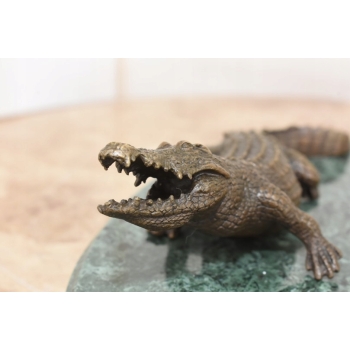 Groźny Krokodyl Aligator - Figura z Brązu - w Stylu MILO