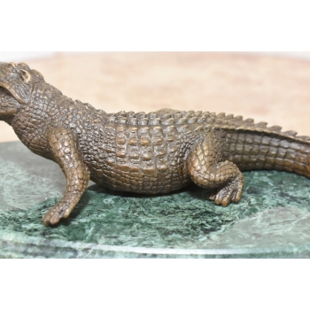 Groźny Krokodyl Aligator - Figura z Brązu - w Stylu MILO