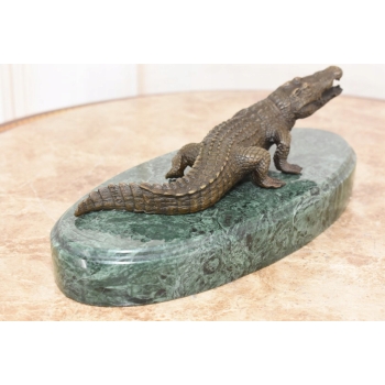 Groźny Krokodyl Aligator - Figura z Brązu - w Stylu MILO