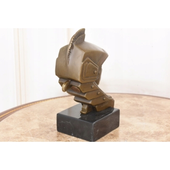Głowa Minervy Minerva MAscot - Figura z Brązu - Sygnowana