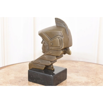 Głowa Minervy Minerva MAscot - Figura z Brązu - Sygnowana
