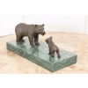Dwa Niedźwiedzie Misie Niedźwiedź- Figura z Brązu - styl MILO
