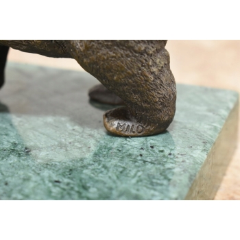 Dwa Niedźwiedzie Misie Niedźwiedź- Figura z Brązu - styl MILO