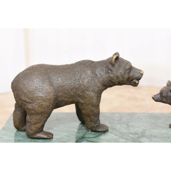 Dwa Niedźwiedzie Misie Niedźwiedź- Figura z Brązu - styl MILO
