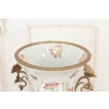 Zielony Porcelanowy Wazon Kwiaty - Motyle - Porcelana + Brąz - Sygnowany