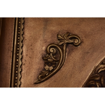 Złote Lustro Prostokąt - Tafla Owalna - 203 x 113 cm + Gruba Złota Rama