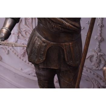 Dwie Figury z Brązu Strażnicy przed Dom - Rzymski Wojownik Dwa Posągi 140cm