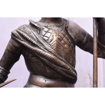 Dwie Figury z Brązu Strażnicy przed Dom - Rzymski Wojownik Dwa Posągi 140cm