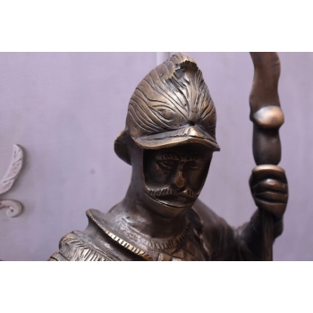 Dwie Figury z Brązu Strażnicy przed Dom - Rzymski Wojownik Dwa Posągi 140cm