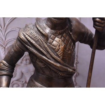 Dwie Figury z Brązu Strażnicy przed Dom - Rzymski Wojownik Dwa Posągi 140cm