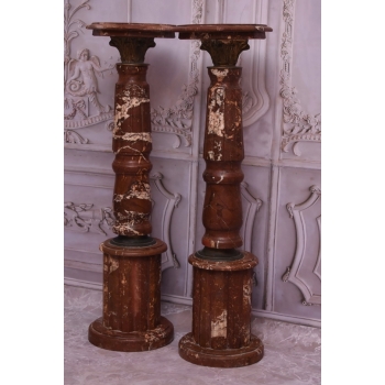 Piękne Kolumny Postumenty Granitowe Bordowe - Masywne - 105cm 2szt