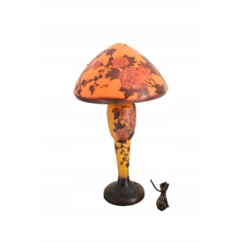 Lampa Stołowa - Gabinetowa Biurowa - Szkło Emile Galle - Lampka - Sygn