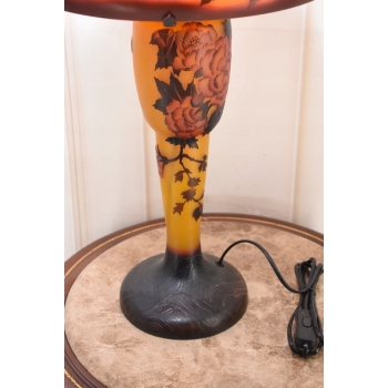 Lampa Stołowa - Gabinetowa Biurowa - Szkło Emile Galle - Lampka - Sygn
