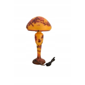 Lampa Stołowa - Gabinetowa Biurowa - Szkło Emile Galle - Lampka - Sygn