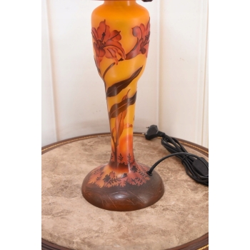 Lampa Stołowa - Gabinetowa Biurowa - Szkło Emile Galle - Lampka - Sygn