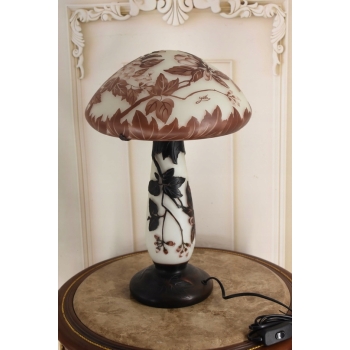 Lampa Stołowa - Gabinetowa Biurowa - Szkło Emile Galle - Lampka - Sygn