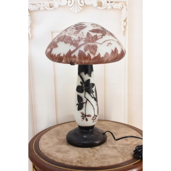 Lampa Stołowa - Gabinetowa Biurowa - Szkło Emile Galle - Lampka - Sygn