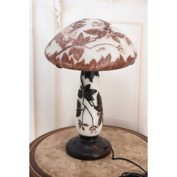 Lampa Stołowa - Gabinetowa Biurowa - Szkło Emile Galle - Lampka - Sygn
