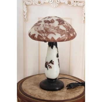 Lampa Stołowa - Gabinetowa Biurowa - Szkło Emile Galle - Lampka - Sygn