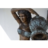 Kobieta z Dzbanem Fontanna z Brązu - Figura Patynowana - Akt 170cm