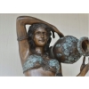 Kobieta z Dzbanem Fontanna z Brązu - Figura Patynowana - Akt 170cm